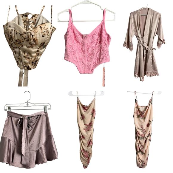 Coquette Cottagecore Romantic Floral Whimsy Capsule Bundle Lot XS / S Lace Girly - Picture 1 of 7